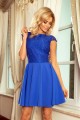  157-5 Dress MARTA with lace - royal blue 