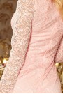  170-4 Lace dress with neckline - pastel pink 