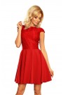  157-8 Dress MARTA with lace - red 