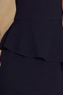  192-4 Elegant midi dress with frill - navy blue 