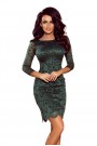  180-3 Dress with lace - bright green 