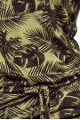  13-85 Sporty dress - round leaves + khaki 