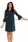  190-7 MARGARET dress with lace on the sleeves - dark green 