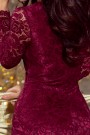  170-5 Lace dress with neckline - Burgundy color 