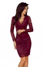  170-5 Lace dress with neckline - Burgundy color 