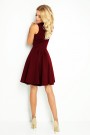  114-11 Flared dress - heart-shaped neckline - Burgundy color 