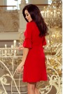  217-1 NEVA Trapezoidal dress with flared sleeves - red 