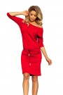  13-96 Sports dress with binding and pockets - red 