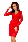  170-6 Lace dress with neckline - Red 