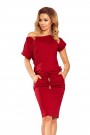  139-5 Short sleeve sport dress - burgundy 