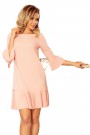  228-1 LUCY - pleated comfortable dress - peach 