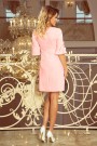  217-4 NEVA Trapezoidal dress with flared sleeves - pastel pink 
