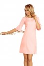 217-4 NEVA Trapezoidal dress with flared sleeves - pastel pink 