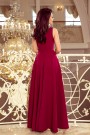  246-1 CINDY long dress with a neckline - burgundy 