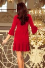  228-3 LUCY - pleated comfortable dress - RED 