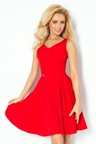  Dress circle - heart-shaped neckline - Red 114-3 