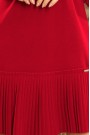  228-4 LUCY - pleated comfortable dress - burgundy 