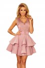  200-10 CHARLOTTE - Exclusive dress with lace neckline - lila 