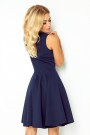  Dress circle - heart-shaped neckline - Navy Blue 114-7 