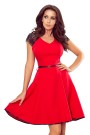  254-2 SILVIA Dress with lace inserts - red 