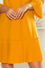  228-7 LUCY - pleated comfortable dress - mustard color 