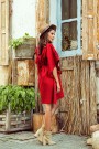  287-3 SOFIA Butterfly dress - red 