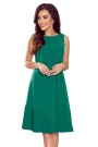  308-1 KARINE - trapezoidal dress with asymmetrical pleat - green 