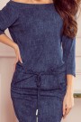  13-77 Sporty dress with pockets- navy blue jeans 