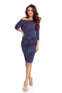  13-77 Sporty dress with pockets- navy blue jeans 