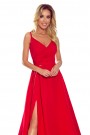  299-1 CHIARA elegant maxi dress with straps - red 