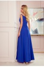  299-3 CHIARA elegant maxi dress with straps - royal blue 