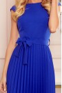  311-2 LILA Pleated dress with short sleeves - Royal Blue 