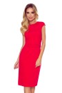  301-2 TAMARA Elegant midi dress with belt - red 
