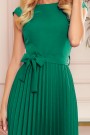  311-3 LILA Pleated dress with short sleeves - Green 