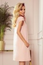  314-1 CELINE Trapezoidal dress with pockets - pastel rose 