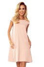  314-1 CELINE Trapezoidal dress with pockets - pastel rose 