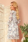  295-2 BAKARI flimsy dress with a neckline - flowers boho on a light background 