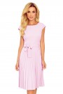  311-6 LILA Pleated dress with short sleeves - bright heather 