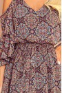  292-3 MARINA flimsy dress with a neckline - Moroccan pattern 