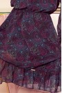  295-4 BAKARI flimsy dress with a neckline - pink and blue mandalas 