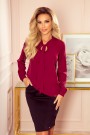  140-12 Blouse with bond - burgundy color 