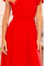  310-2 LIDIA long dress with neckline and frills - red 