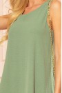  296-6 VICTORIA Trapezoidal dress - olive color 