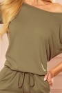  139-8 Sports dress with short sleeves - olive colour 