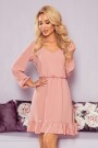  295-5 BAKARI flimsy dress with a neckline - dirty pink 