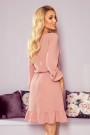  295-5 BAKARI flimsy dress with a neckline - dirty pink 