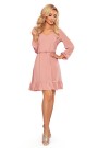  295-5 BAKARI flimsy dress with a neckline - dirty pink 