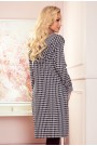  218-6 Coat with hood and pockets - houndstooth 