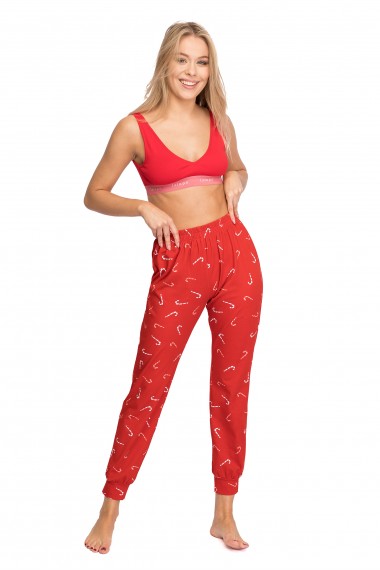 Sarkanas pidžamas bikses