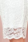  170-11 Lace dress with long sleeves and a neckline - ECRU 